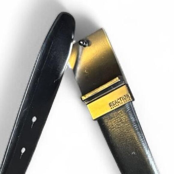Kenneth Cole Reaction Men’s Reversible Brown Black Belt Size 34 Leather Look - Picture 5 of 6